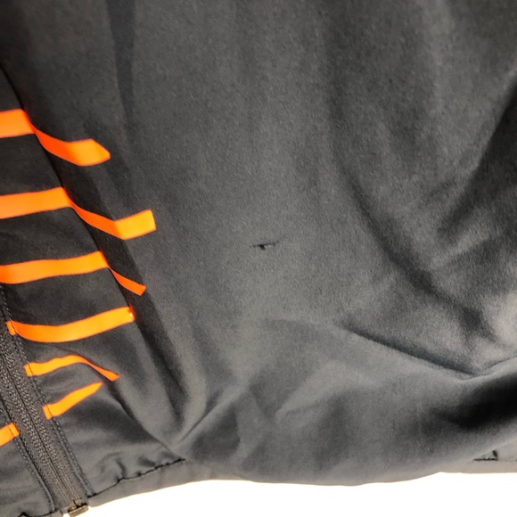 Puma Men's Windbreaker Full Zip Jacket Grey Orange striped EvoPower logo Small - Picture 9 of 11